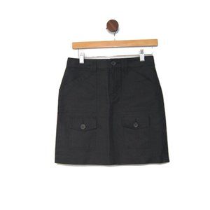 Banana Republic Black Mini Skirt Women's Size 0 Cotton Silk